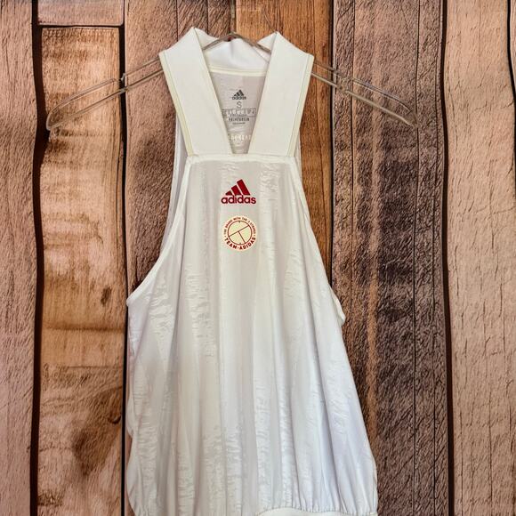 Adidas Tennis Dress All-In-One White Primegreen Athletic Performance Small NWT - Picture 3 of 8